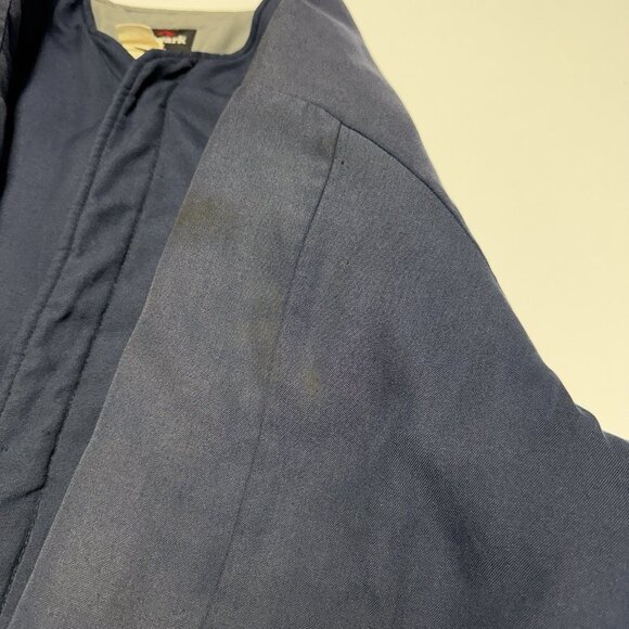 Vintage 90s Bulwark Workwear Jacket Mens XL Blue Quilted (25x29.5) - Picture 11 of 16